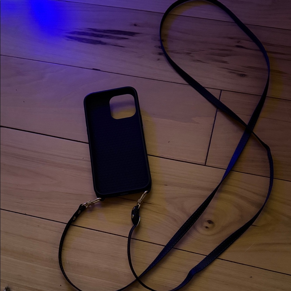 Black Phone Case with Strap